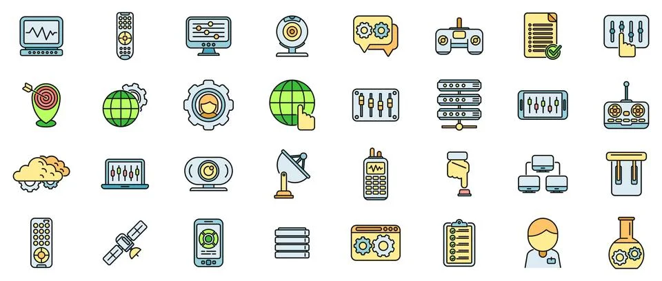 Control icon outline vector. Digital global Stock Illustration