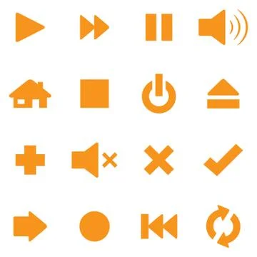 Control icons Stock Illustration