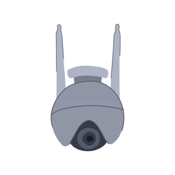 Control ip camera cartoon vector illustration Stock Illustration