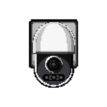 Control ip camera pixel art vector illustration Stock Illustration