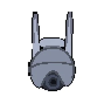 Control ip camera pixel art vector illustration Stock Illustration