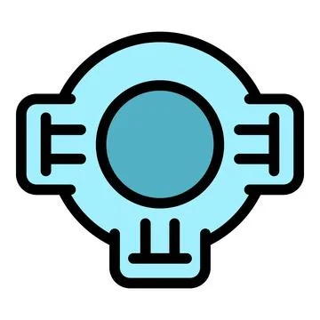 Control junction box icon color outline vector Stock Illustration