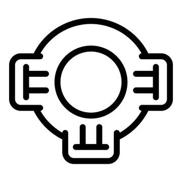 Control junction box icon, outline style Stock Illustration