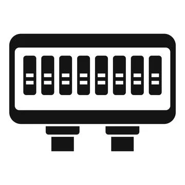 Control junction box icon simple vector. Electric power Stock Illustration