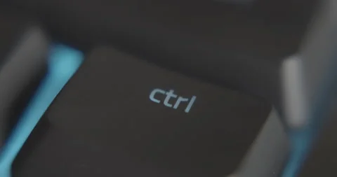 "Control" key being used - 60FPS RGB Keyboard Video stock 145860725
