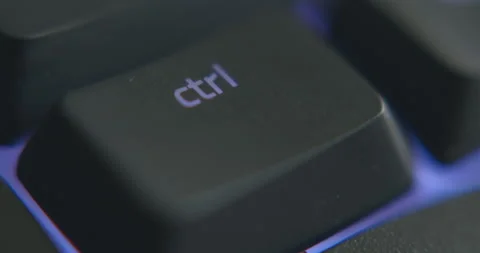 "Control" key being used - RGB Keyboard Video stock 145850706