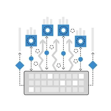Control keys on keyboard Stock Illustration