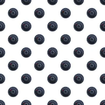 Control knob seamless pattern on white background Illustrazione stock