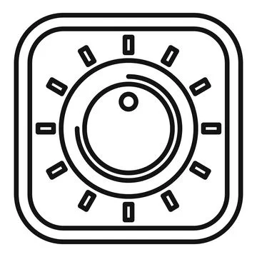 Control knob showing adjustment and settings configuration Stock Illustration