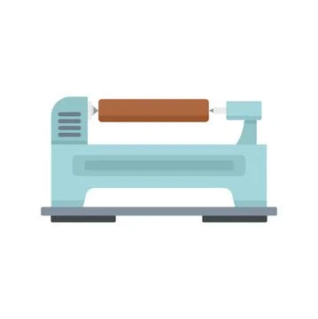 Control lathe icon flat isolated vector Stock Illustration
