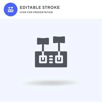 Control Lever icon vector, filled flat sign, solid pictogram isolated on white Stock Illustration