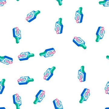 Control lever isometric icon seamless pattern sign Illustrazione stock