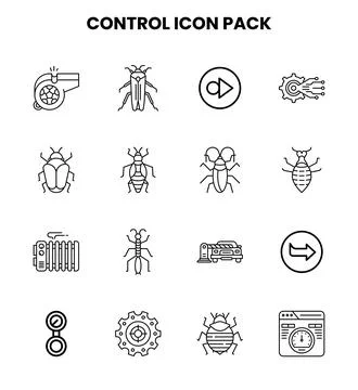 Control Line Vector Icons Pack イラスト素材