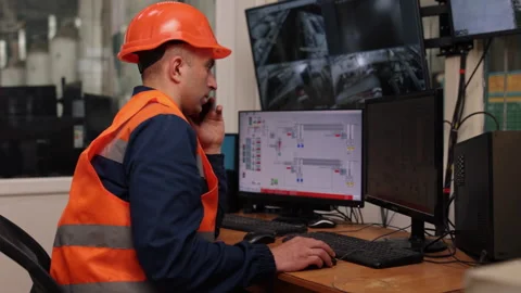 Control managers, Plant managers, Control leaders Stock Footage 293486620