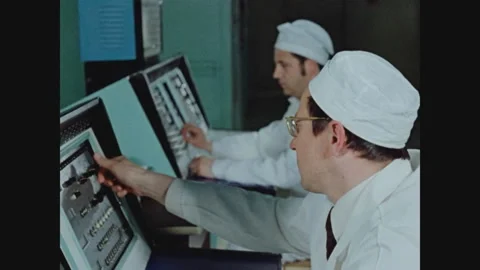 Control by means of electronic computer technology. Beloyarsk NPP Stock Footage