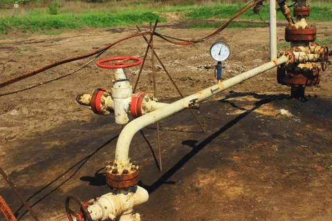 Control for oil well Stock Photos