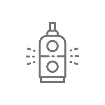 Control panel on and off, switch machines line icon. Stock Illustration