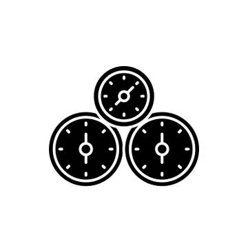 Control panel black icon, vector sign on isolated background. Control panel Stock Illustration
