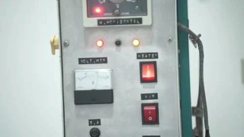 Control panel box in the factory Stock Footage 260865107