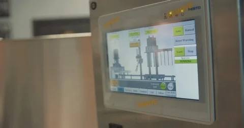 Control Panel At Brewery Vídeo Stock 105334504