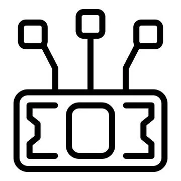 Control panel with buttons and levers displaying data 스톡 일러스트