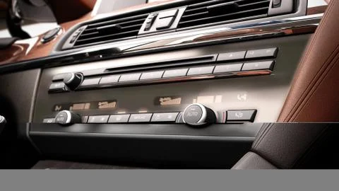 The control panel in the car 3d render Stock Illustration