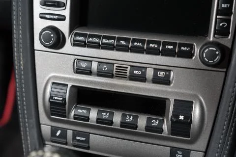Control panel of car interior Stock Photos