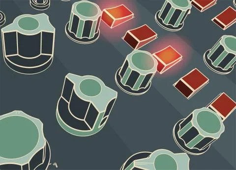 Control panel close up Stock Illustration