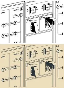 Control panel close-up Stock Illustration