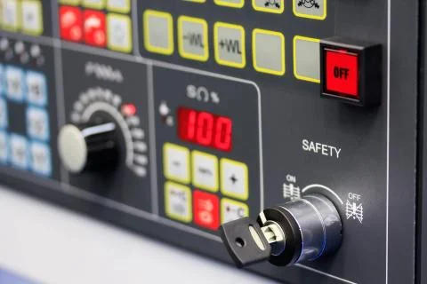 Control panel closeup Stock Photos