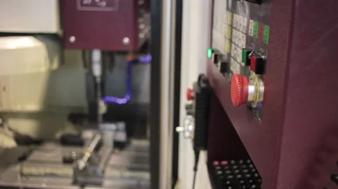 Control Panel CNC.  Machine milling  steel part on background Vidéo 60235343