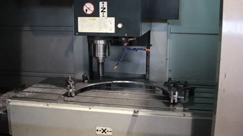 Control Panel CNC.  Machine milling, drilling  steel part. Panoramic Vidéo 60235571