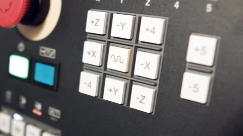Control panel the cnc milling machine. Stock Footage 98555712
