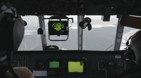 The control panel in the cockpit of a helicopter Stock Footage 58474920