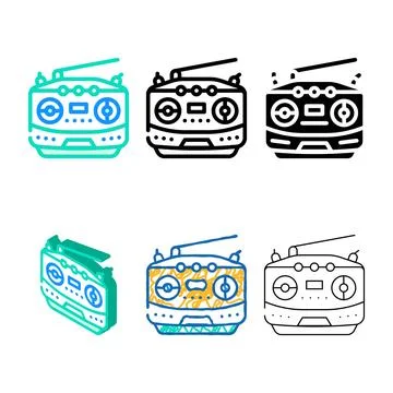 Control panel color diversity icon vector flat Stock Illustration