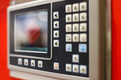 Control panel of the computer-aided equipment Foto stock