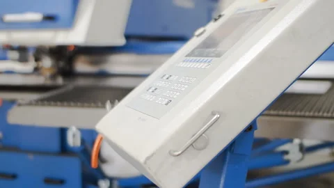 Control panel for the control of an industrial automated machine Stock Footage 88588293