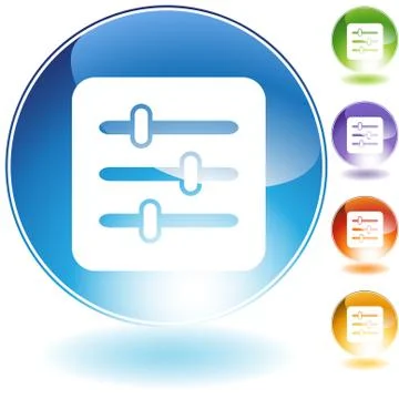 Control panel crystal icon Stock Illustration