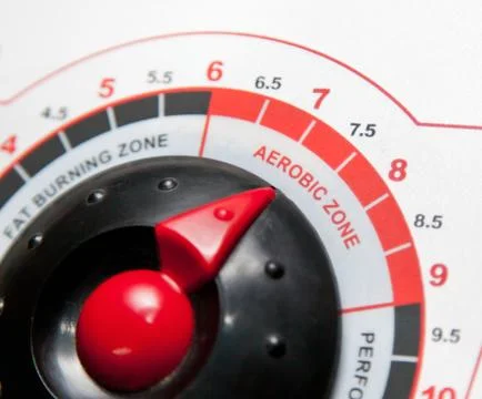 Control panel detail of treadmill Stock Photos