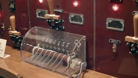 Control panel for detonating an atomic bomb at a test Stock Footage 323965740