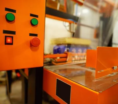 Control panel at diary production Stock Photos