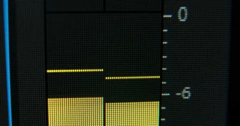 Control panel digital indicator shows sound exceeding level Stock Footage 141408665