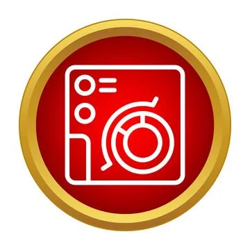 Control panel displaying process cycle progress icon Stock Illustration
