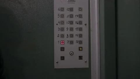 Control panel of the elevator Vídeos de archivo 145730698