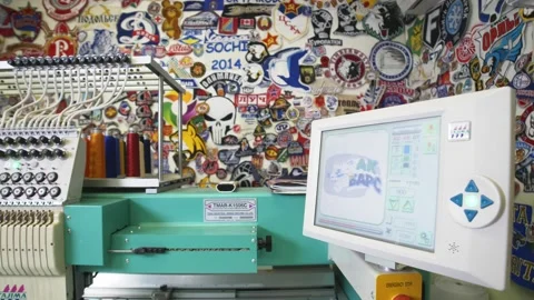 Control panel of embroidery machine with... | Stock Video | Pond5