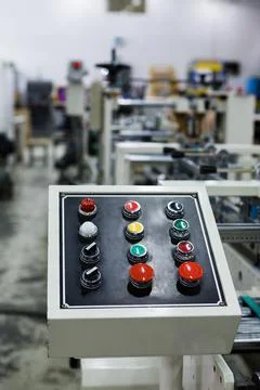 Control panel of the equipment Foto stock