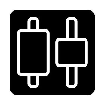 Control panel icon for adjusting settings. Concept of customization, config.. Stock Illustration
