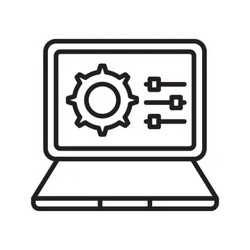 Control panel icon Black line art vector 스톡 일러스트