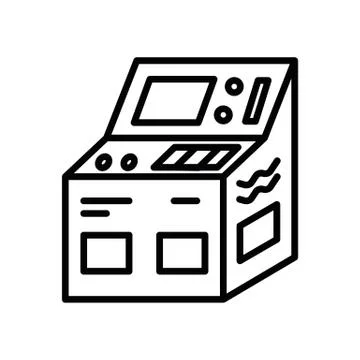 Control panel icon. Decoration element. Isolated on white background. Flat de Illustrazione stock
