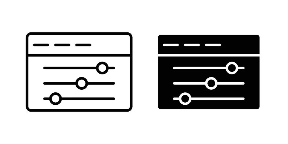 Control panel icon graphic element. web icon set Stock Illustration
